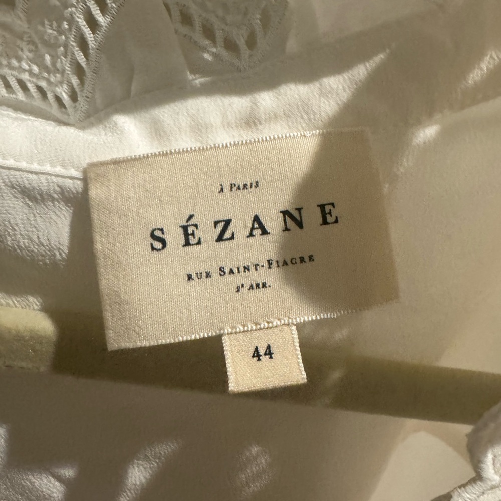 Sezane chlo top in cream - Picture 5 of 5